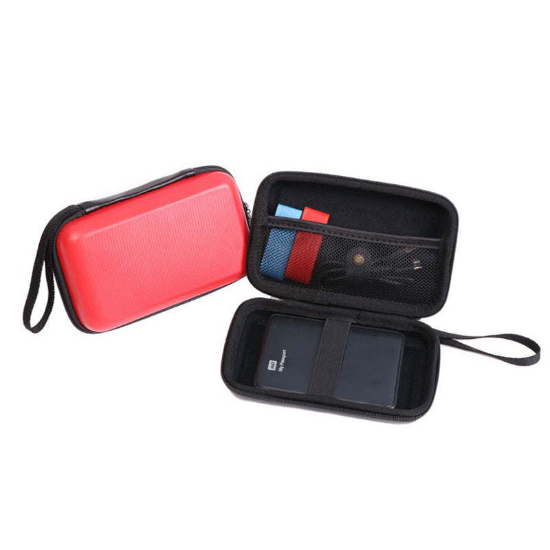 Portable Hard Drive Case EVA Shockproof Storage Organizer for External HDD SSD Data Cables - Travel Tech Accessories Pouch